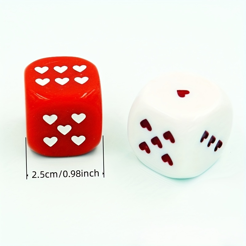 Romantic Heart-Shaped Large Dice for Valentine's Day